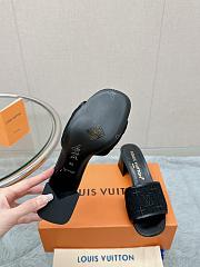 Fortok Louis Vuitton Embroidered Slippers Black  - 5