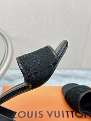 Fortok Louis Vuitton Embroidered Slippers Black  - 4