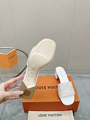 Fortok Louis Vuitton Embroidered Slippers White - 4