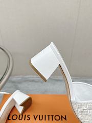 Fortok Louis Vuitton Embroidered Slippers White - 3