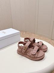 Fortok Dior Dioract Nude Quilted Cannage Calfskin Sandals - 1
