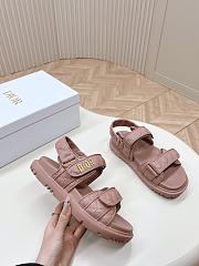 Fortok Dior Dioract Nude Quilted Cannage Calfskin Sandals - 6