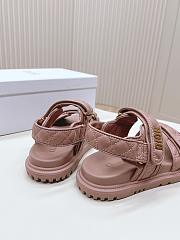 Fortok Dior Dioract Nude Quilted Cannage Calfskin Sandals - 5