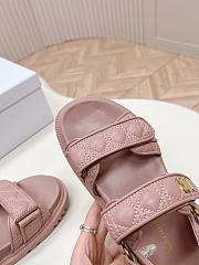 Fortok Dior Dioract Nude Quilted Cannage Calfskin Sandals - 3