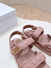 Fortok Dior Dioract Nude Quilted Cannage Calfskin Sandals - 2