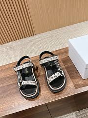 Fortok Dior D-Wave Leopard Pattern Sandals - 1