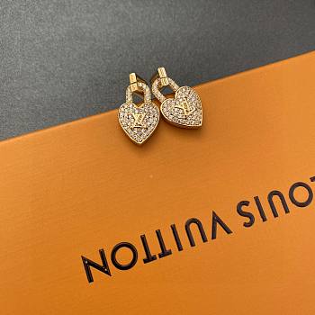 Fortok Louis Vuitton Heart Lock Earrings