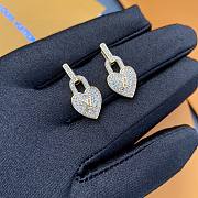 Fortok Louis Vuitton Heart Lock Earrings - 2
