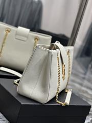 Fortok Saint Laurent Cassandre Shopper Tote White 668900 33×22×15cm - 3