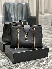 Fortok Saint Laurent Cassandre Shopper Tote Black 668900 33×22×15cm - 1
