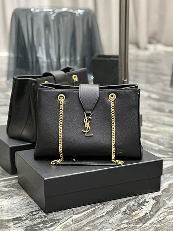 Fortok Saint Laurent Cassandre Shopper Tote Black 668900 33×22×15cm