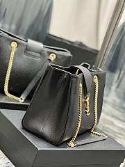 Fortok Saint Laurent Cassandre Shopper Tote Black 668900 33×22×15cm - 6