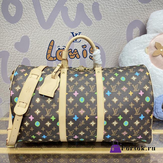 Fortok Louis Vuitton x Tyler Keepall Bandoulière 50 Bag Brown M24901 50x29x23cm - 1