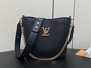 Fortok Louis Vuitton Lock and Walk Bucket Bag Black M24006 20x20.5x12cm - 1