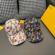 Fortok Fendi Muticolor FF Jacquard White/Black Baseball Cap - 1