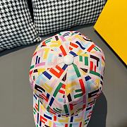Fortok Fendi Muticolor FF Jacquard White/Black Baseball Cap - 6