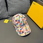 Fortok Fendi Muticolor FF Jacquard White/Black Baseball Cap - 5