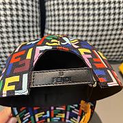 Fortok Fendi Muticolor FF Jacquard White/Black Baseball Cap - 4