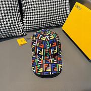 Fortok Fendi Muticolor FF Jacquard White/Black Baseball Cap - 3