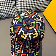 Fortok Fendi Muticolor FF Jacquard White/Black Baseball Cap - 2