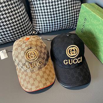 Fortok Gucci Embroidery Baseball Cap Brown/Black