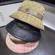 Fortok Gucci GG Canvas Bucket Hat Beige/Black/Pink - 3
