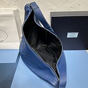 Fortok Prada Blue Triangle Leather Shoulder Bag 2VY007 22.5x31x28cm - 6