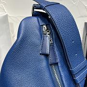 Fortok Prada Blue Triangle Leather Shoulder Bag 2VY007 22.5x31x28cm - 3