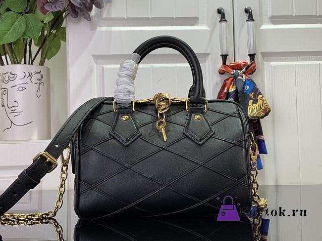 Fortok Louis Vuitton Speedy Bandoulière 20 Bag Black M24261 20.5x13.5x12cm - 1