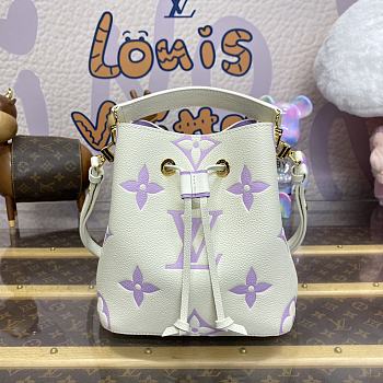 Fortok Louis Vuitton Néonoé BB Bag Cream White and Purple M24048 20x20x13cm