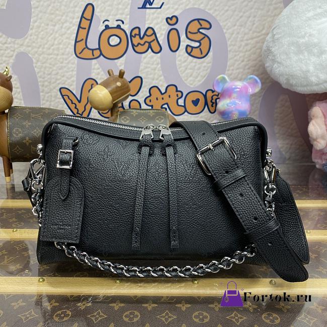 Fortok Louis Vuitton Mahina Hand It All PM Bag Black M24114 29x18x13cm - 1