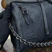 Fortok Louis Vuitton Mahina Hand It All PM Bag Black M24114 29x18x13cm - 4