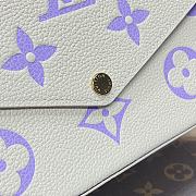 Fortok Louis Vuitton Pochette Félicie Bag Cream White and Purple M83025 21x12x3cm - 4