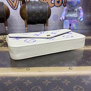 Fortok Louis Vuitton Pochette Félicie Bag Cream White and Purple M83025 21x12x3cm - 3