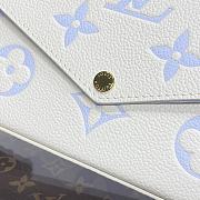 Fortok Louis Vuitton Pochette Félicie Bag Cream White and Blue M83025 21x12x3cm - 4
