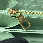 Fortok Louis Vuitton Zippy Wallet Cream White & Green M83308 19.5x10cm - 3