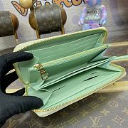 Fortok Louis Vuitton Zippy Wallet Cream White & Green M83308 19.5x10cm - 2