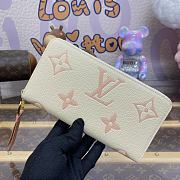 Fortok Louis Vuitton Zippy Wallet Cream White & Pink M83308 19.5x10cm - 4