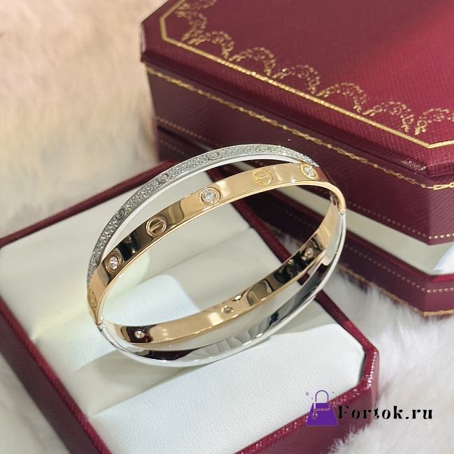 Fortok Cartier Love Double Bracelet Gold and Silver  - 1