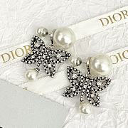 Fortok Dior Full-diamong Butterfly Pearl Earrings - 1