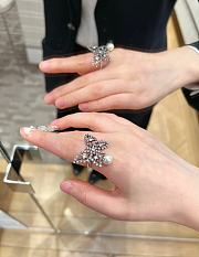 Fortok Dior Full-diamond Butterfly Ring - 1