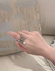 Fortok Dior Full-diamond Butterfly Ring - 3