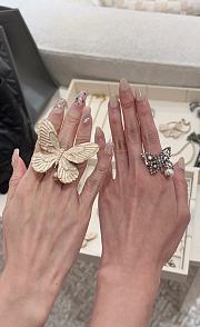 Fortok Dior Full-diamond Butterfly Ring - 2