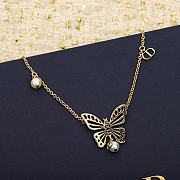 Fortok Dior Butterfly Pendant Necklace - 5