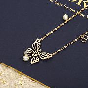 Fortok Dior Butterfly Pendant Necklace - 4