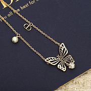 Fortok Dior Butterfly Pendant Necklace - 6