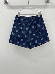 Fortok Dior Butterfly Pattern Denim Shorts - 3