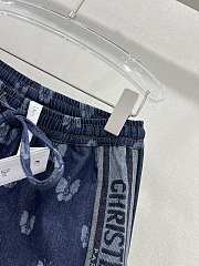 Fortok Dior Butterfly Pattern Denim Shorts - 2