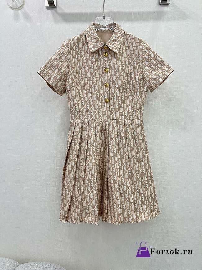 Fortok Dior Beige Jacquard Dress - 1