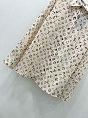 Fortok Louis Vuitton Vintage Printed Silk Shirt Cream White - 2